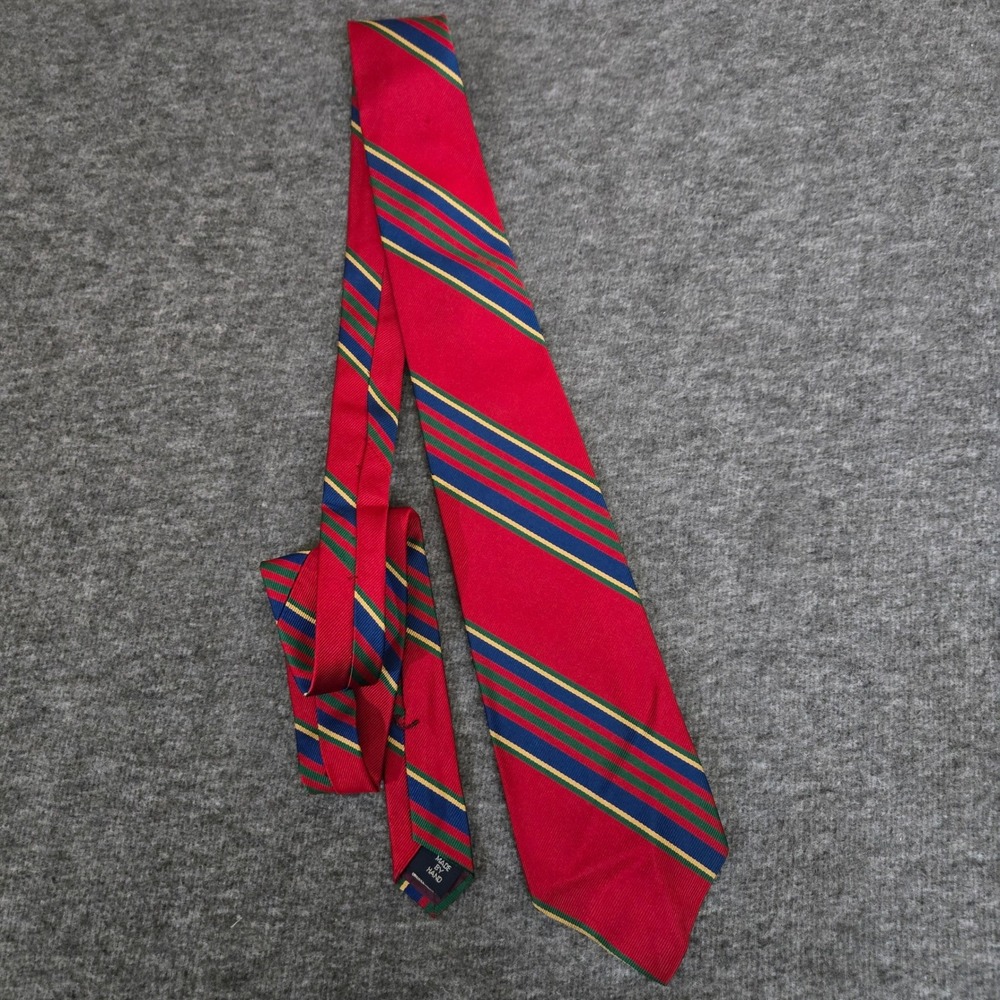 Polo Ralph Lauren Silk Tie Red Preppy Ivy League Collegiate Old Money Heritage